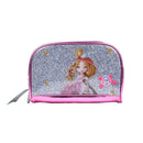 etui meisjes 21 x 7 cm polyester roze/zilver