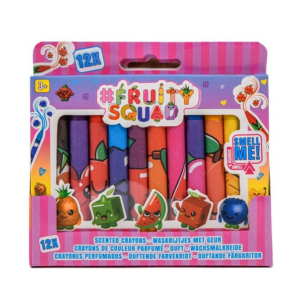 12 fruitysquad krijtjes met geur FS60354