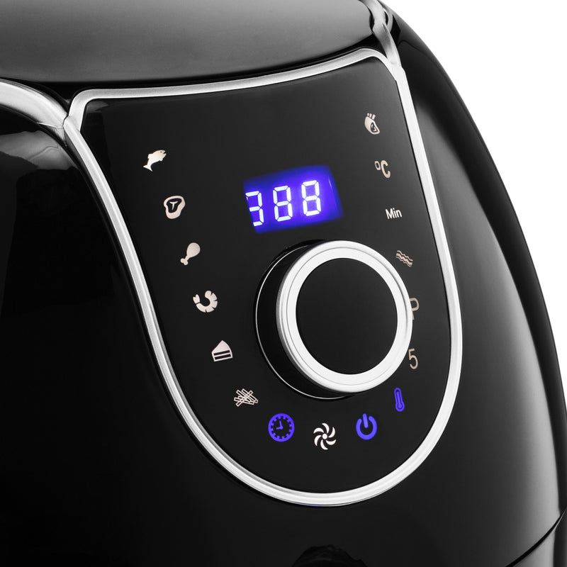 Princess 182055 Digital Family Aerofryer XXL 5.2L 1700W Zwart/Zilver