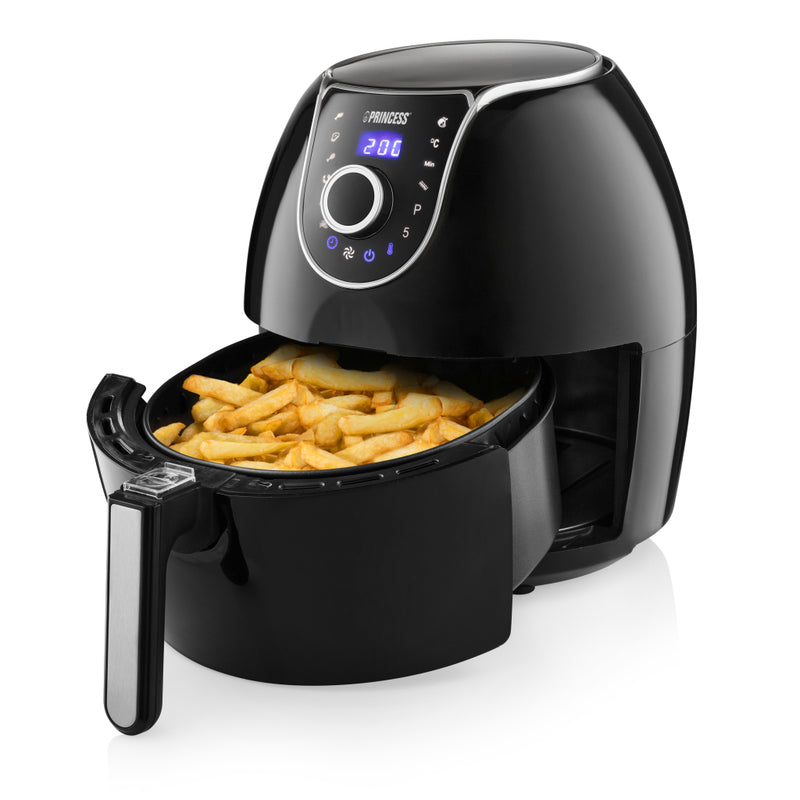 Princess 182055 Digital Family Aerofryer XXL 5.2L 1700W Zwart/Zilver