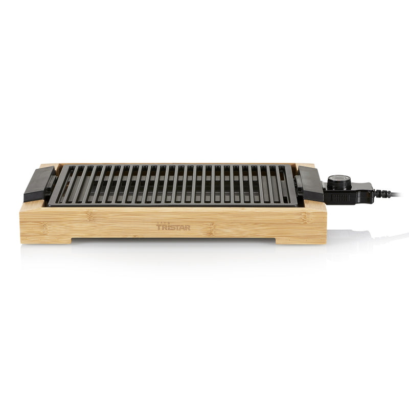 Tristar BP-2785 Tafelgrill-Elektrische BBQ Zwart/Bamboe