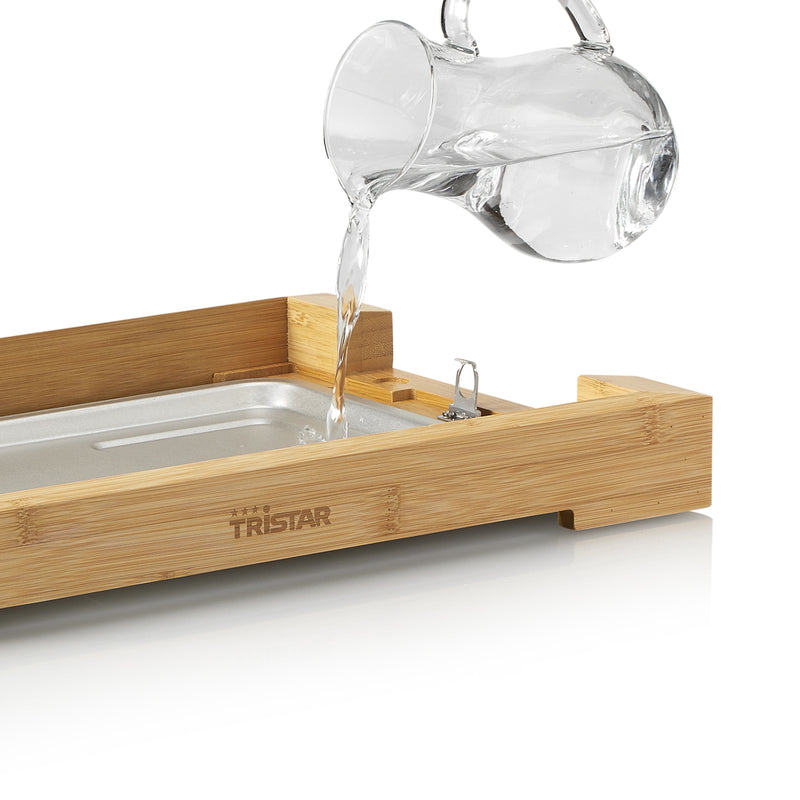 Tristar BP-2785 Tafelgrill-Elektrische BBQ Zwart/Bamboe