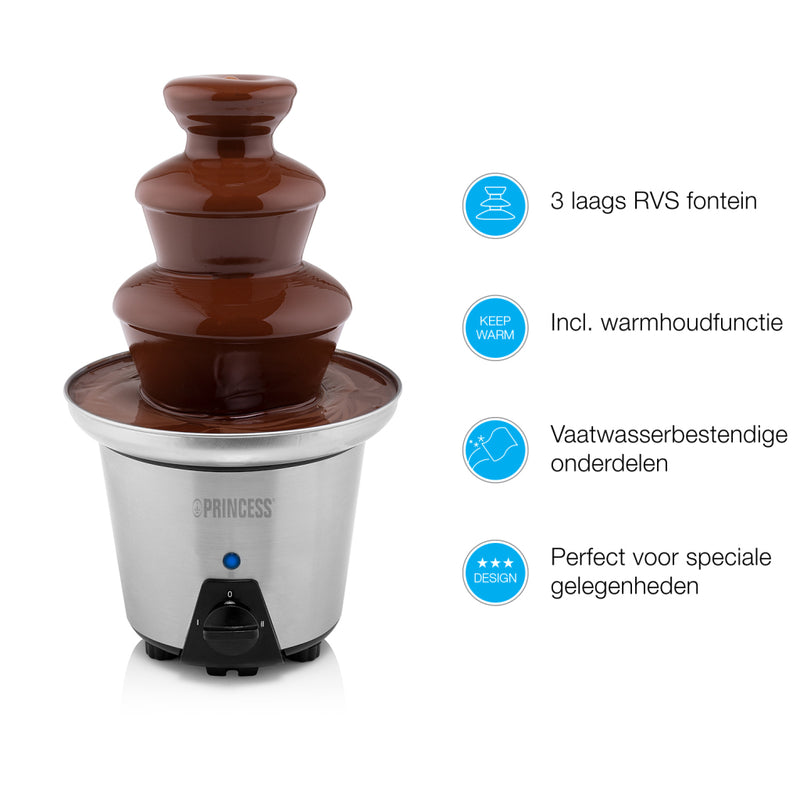 Princess 292998 XL chocoladefontein RVS