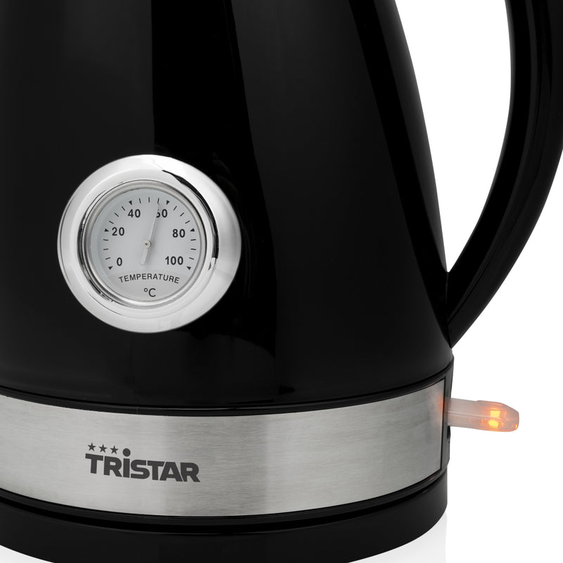 Tristar WK-1341 Retro Waterkoker 1.7L 2200W Zwart/RVS