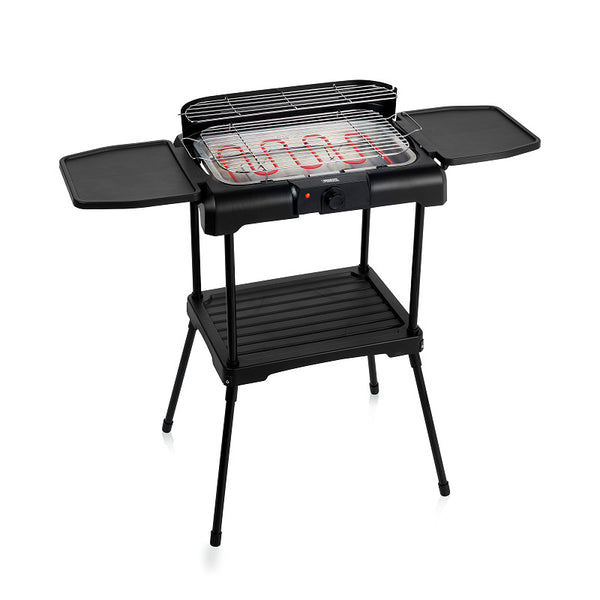 Princess 112250 Elektrische BBQ met Zijtafels Zwart