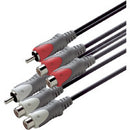 Scanpart Verlengkabel Tulp(m)-2tulp(f)a2 0.2m