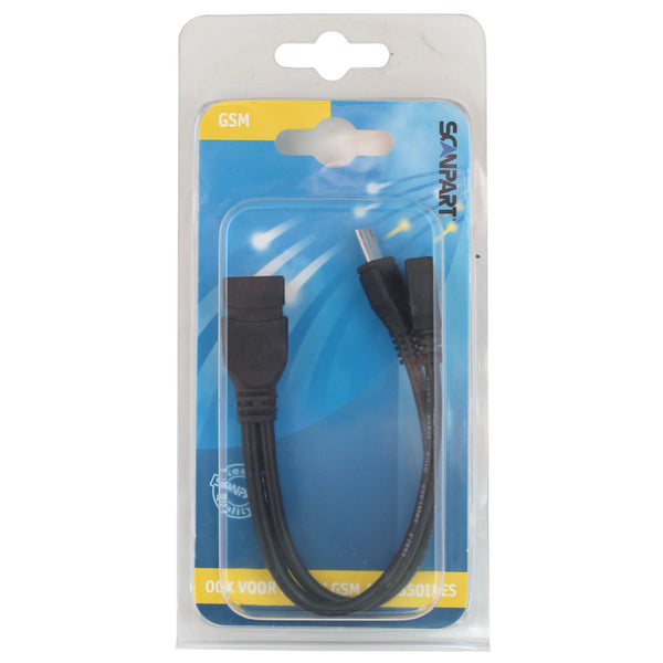 Scanpart Otg Micro->usb(f) 15cm En Voeding