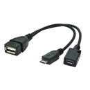 Scanpart Otg Micro->usb(f) 15cm En Voeding