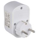 Scanpart Doorvoerstekker met RA en 1x USB-A + 1x USB-C Wit