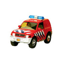 2-Play Brandweer Die Cast pull back auto met aanhangwagen