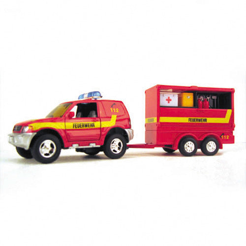 Auto Feuerwehr Met Aanhanger