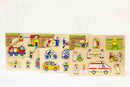 Puzzel hout politie/ambulance/brandweer 30x22cm