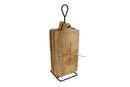Onderbord met standaard XL naturel 4 stuks hout