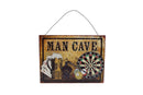 Wandversiering "Man cave" metaal 20x15cm