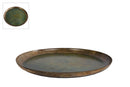 Onderbord Luca S oud groen metaal 28x28x2cm