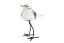 Sculptuur Seagull wit/zwart glas 11x8,5x15cm
