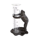 Regenmeter + Metalen Kikker 9.5x9.5x14.5 cm Zwart