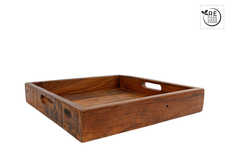 Dienblad Wout naturel vierk gerecycled 40x40x7cm