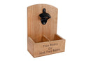 Bierhouder/opener Two beers nat. hout 16x9x22cm