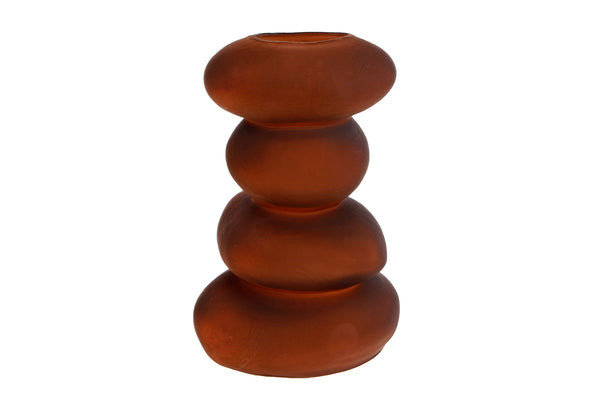 Vaas Djembe L bruin glas 15,5x13x23cm