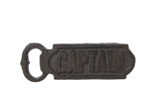 Bieropener Captain bruin gietijzer 5x2x14,5cm