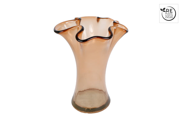 3R Vaas Wave XL beige glas 20x20x23cm