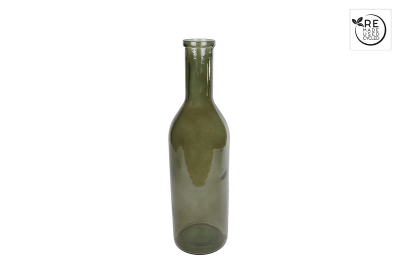 3R Vaas Caldron M glanzendl.groen glas 15x15x50cm