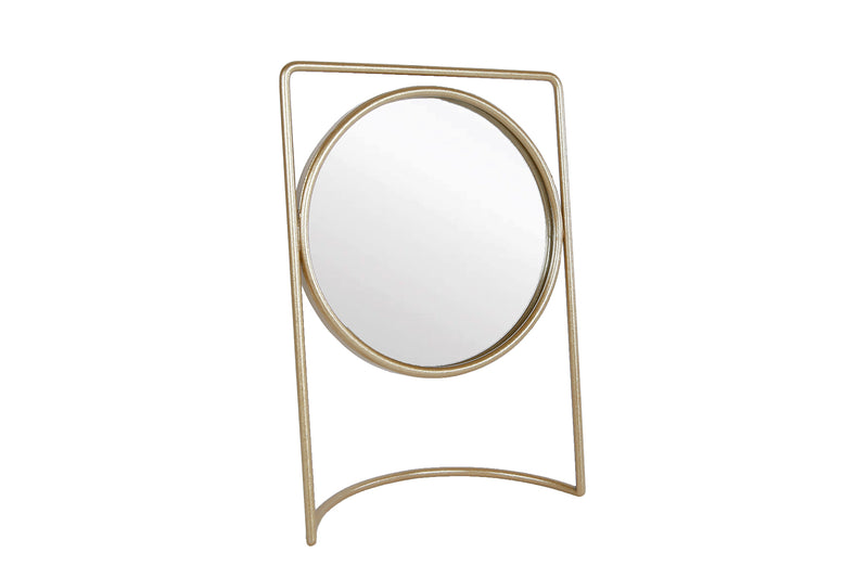 Spiegel Luna goud glas/metaal 12x4,5x17cm