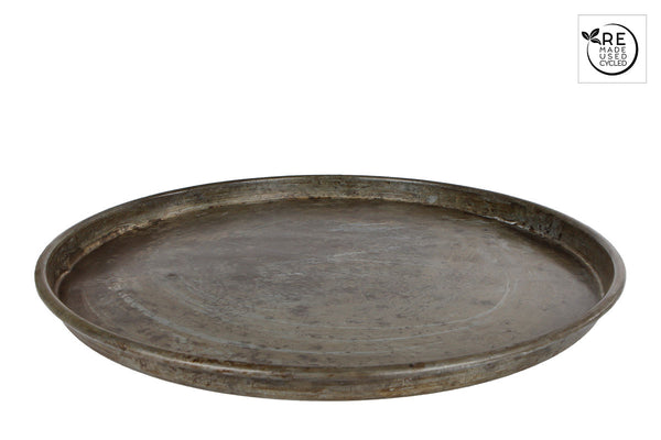 Onderbord Rayan antiek zink gerecycled metaal 54x54x3cm