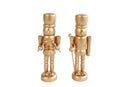 Sculptuur Nutcracker goud hout 4x3,5x13cm ass.
