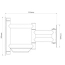 Cavus WMV8001 Muursteun Design Brushed Single Handgeborsteld Aluminium