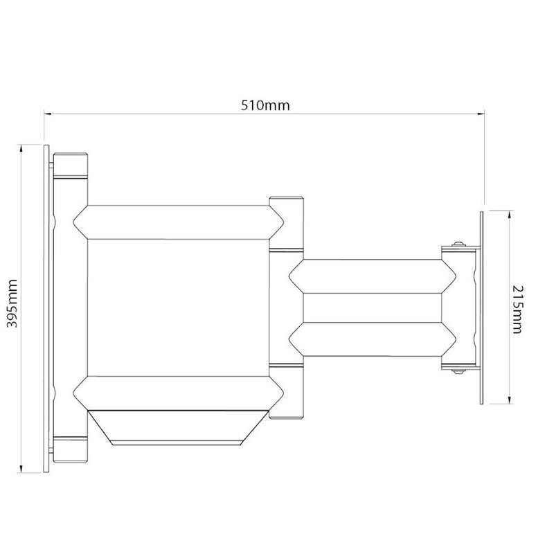 Cavus WMV8001 Muursteun Design Brushed Single Handgeborsteld Aluminium