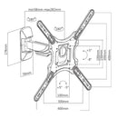 Cavus WME101 Full Motion Single TV Muurbeugel Zwart