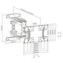 Cavus WME104 Full Motion Double TV Muurbeugel Zwart