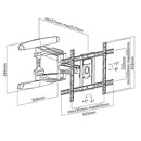 Cavus WME105 Full Motion Double TV Muurbeugel Zwart