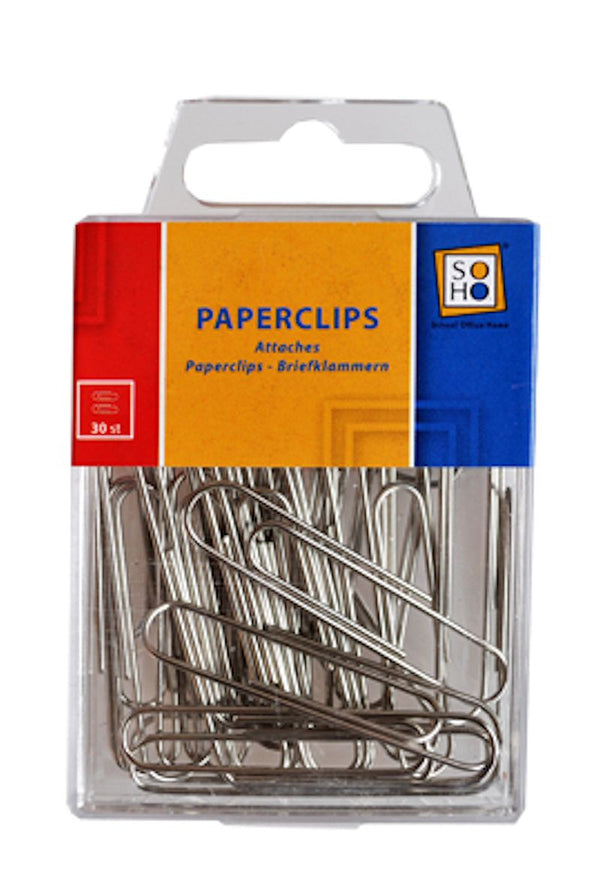 SOHO Paperclips groot zilver 30 stuks