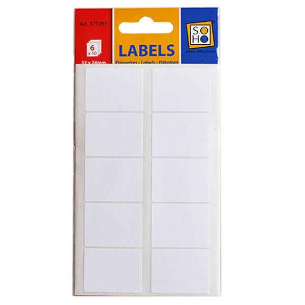 Etiketten wit 34x24 mm 6 vel a 10 stuks (10 pak)