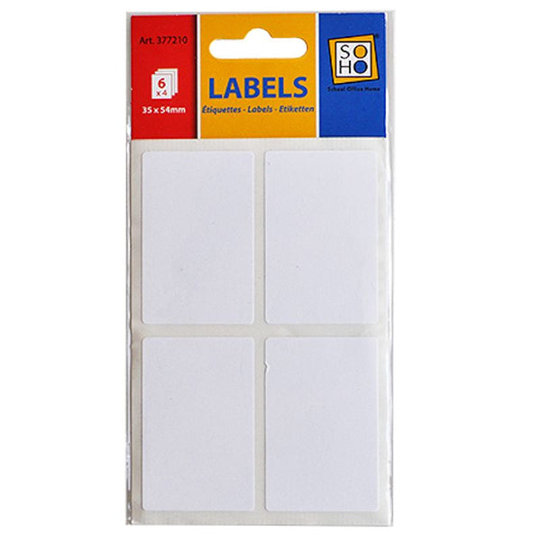 Etiketten wit 35x54 mm 6 vel a 4 stuks (10 pak)