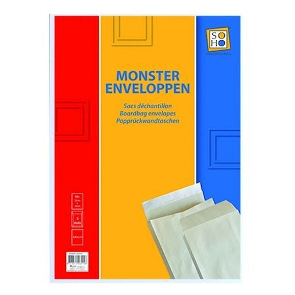 SOHO Enveloppen monster folio 3 stuks