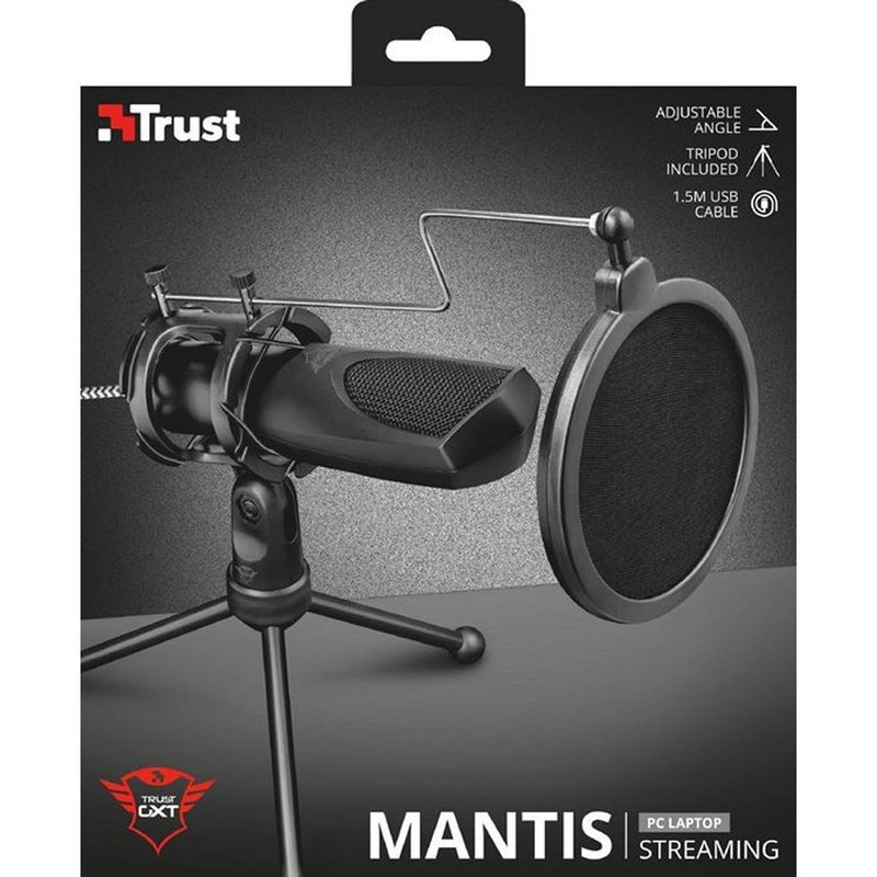 Trust GXT 232 Mantis USB Streaming Microfoon Zwart