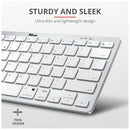 Trust NADO Draadloos Bluetooth Toetsenbord Wit/Zilver