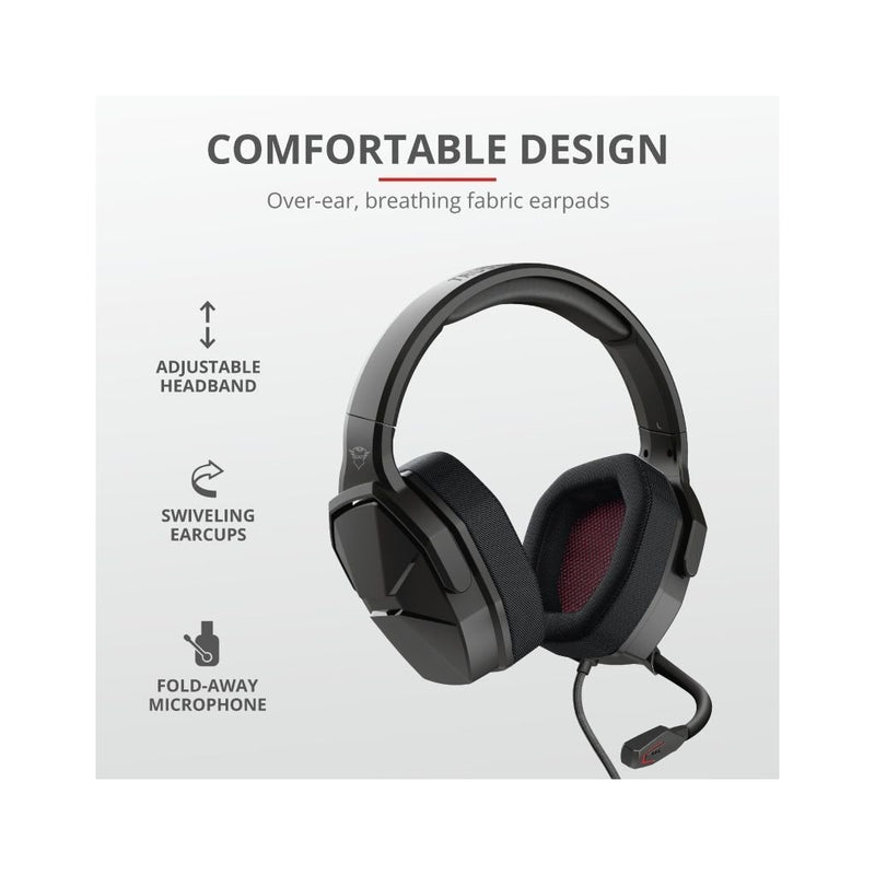 Trust GXT 4371 Ward Multiplatform Gaming Headset Zwart