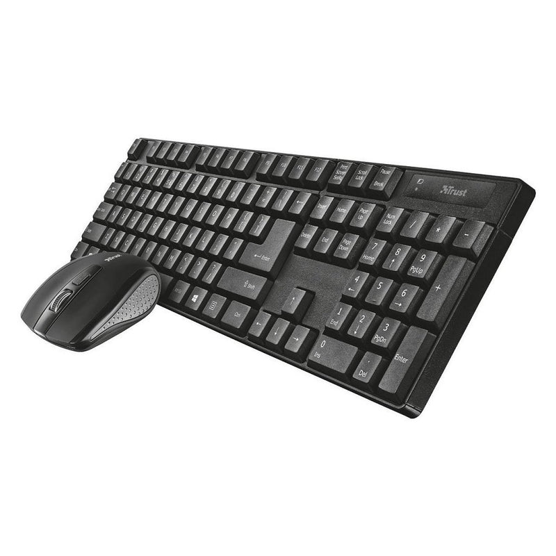 Trust Qoby 4in1 Draadloze Home Office Set Zwart