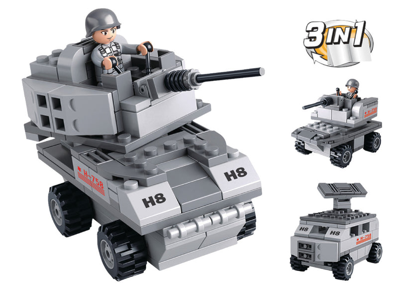 Sluban M38-B0537B 3in1 Gepantserd Voertuig 110-delig