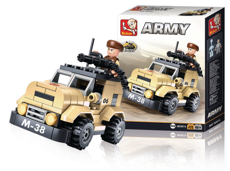 Sluban M38-B0587A Army Patrol Car