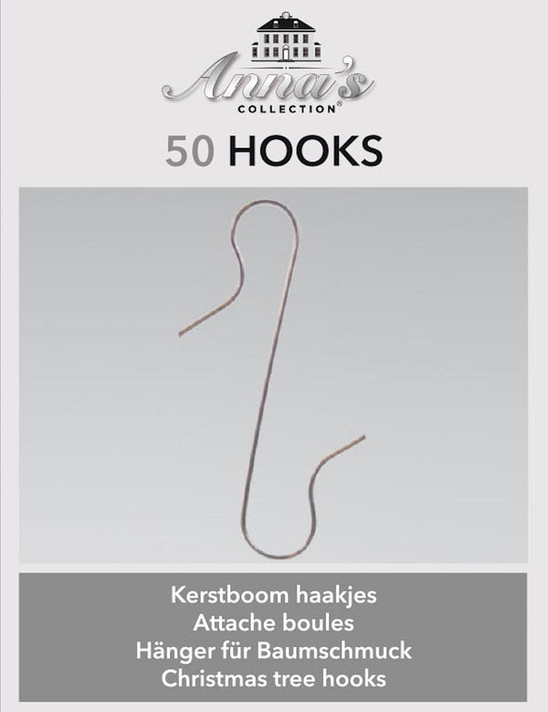 Kerstboomhaakjes s/50 zilver