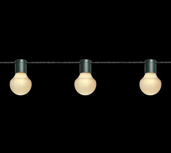20 Partylights 5CM LED Warm Wit 10M/5M Aanloopsnoer IP44 TR
