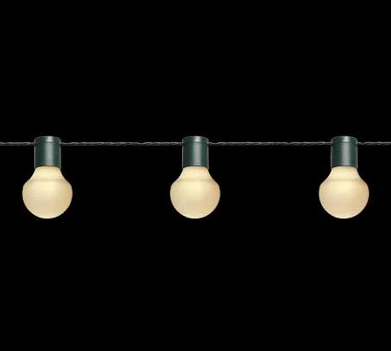 20 Partylights 5CM LED Warm Wit 10M/5M Aanloopsnoer IP44 TR