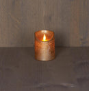 LED Kaars rustiek incl. timer - 7.50x10.00cm - Goud