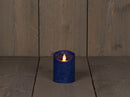 LED Kaars rustiek incl. timer - 7.50x10.00cm - Blauw